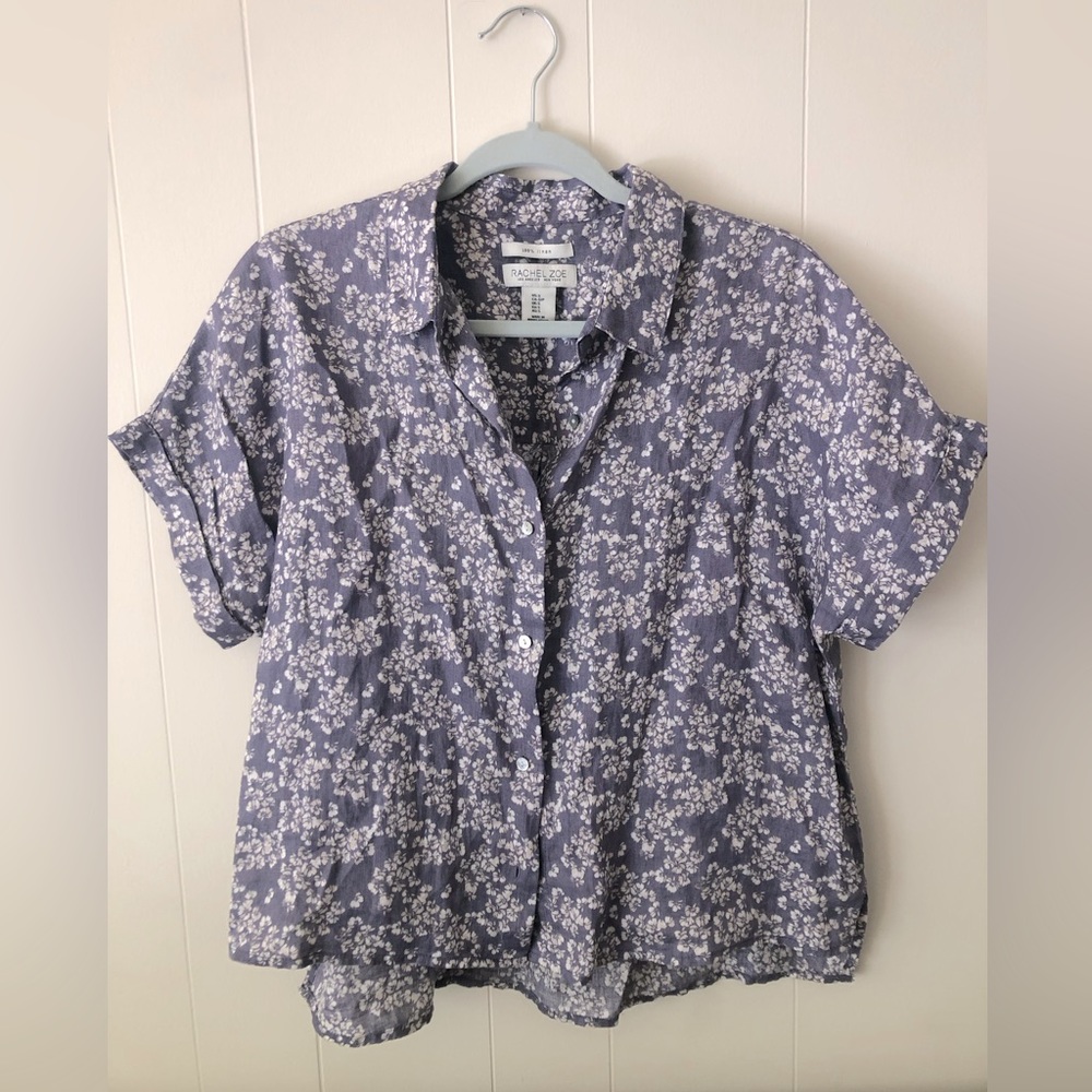 Rachel Zoe 100% linen blouse